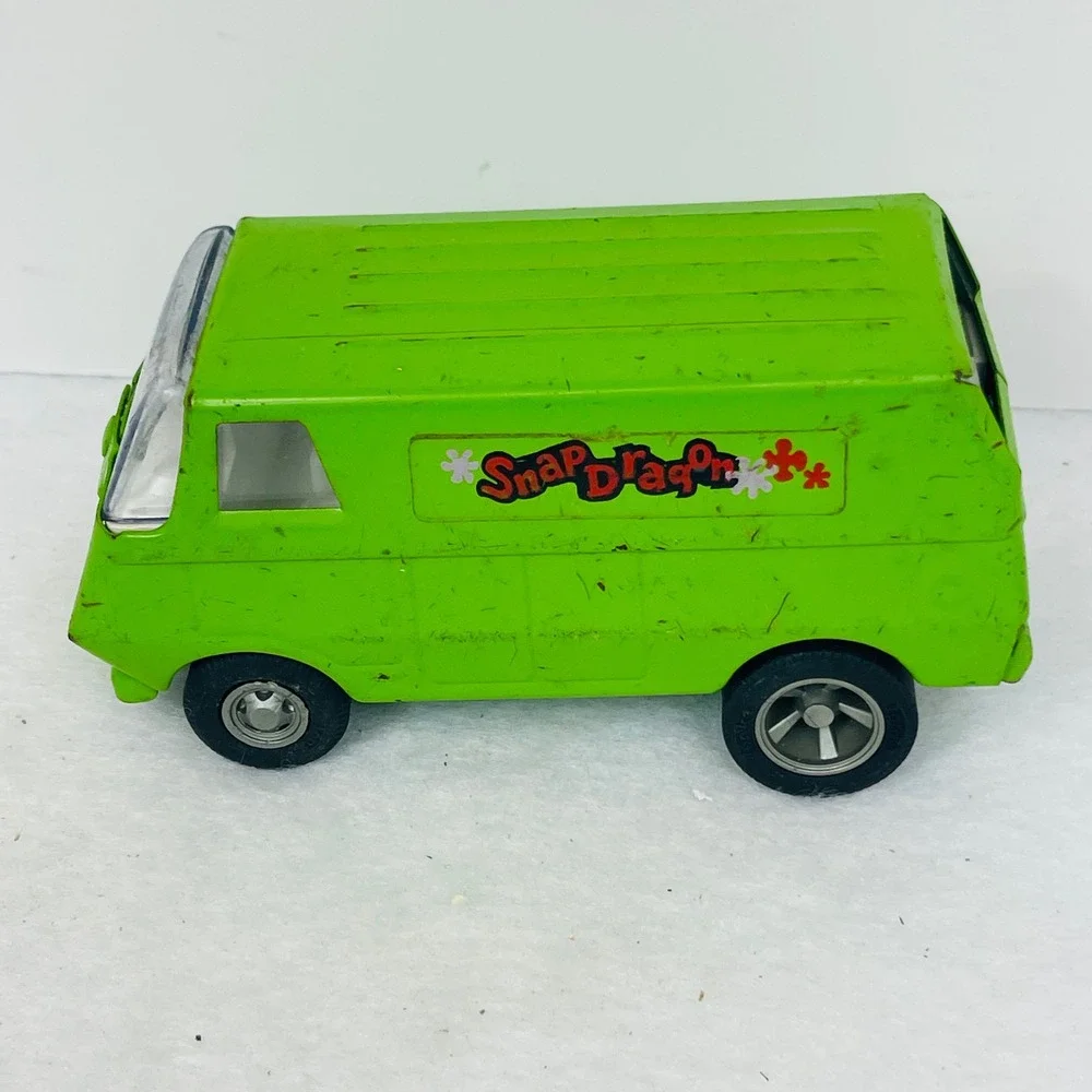 Vintage Tonka Snap Dragon Van Lime Green Metal Diecast USA 55450 Retro Toy